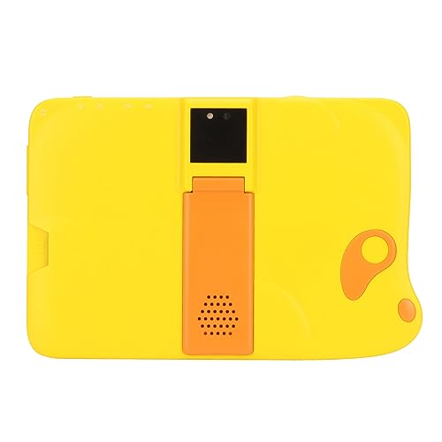 Airshi Tablet, Kids Tablet 100-240V Front 2MP Rear 5MP LED Display Octa Core Processor Yellow with 10 Support for Study (Yellow)