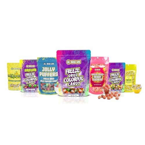 Bliss LIfe - Super Sour Freeze Dried Colorful Candy Freeze Dried Sour Candy 3 oz Package - Very Sour Freeze Dried Candy, Unique, Great for the Tiktok Trend Most Sour Candy in the World Challenge