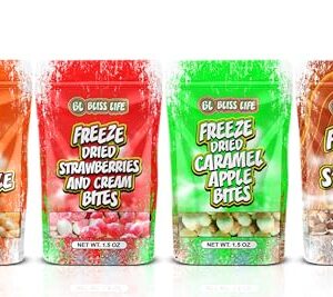 Bliss LIfe - Super Sour Freeze Dried Colorful Candy Freeze Dried Sour Candy 3 oz Package - Very Sour Freeze Dried Candy, Unique, Great for the Tiktok Trend Most Sour Candy in the World Challenge