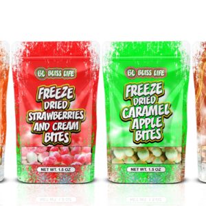 Bliss Life Jolly Puffers Freeze Dried Candy Variety Pack 2 oz, Freeze Dried Sour Candy, Unique Novelty, ASMR Candy - Great for the Tiktok Trend Most Sour Candy in the World Challenge