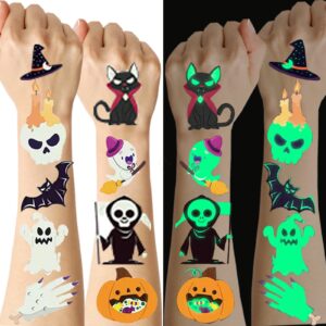 luminous temporary tattoos for kids, party supplies 120 styles glow in the dark decorations birthday party favors supplies