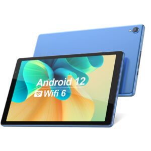 baken android 12 tablet 10 inch tablets, 2gb ram 32gb rom, quad-core tablets, ips hd touch screen and dual speaker, 2.4g wi-fi tablets, 256gb sd card expand, 6000mah long battery life（blue）