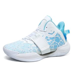 dhovor womens basketball shoes teenager fashion basketball sneakers anti-slip girls basketball shoes indoor and outdoor white