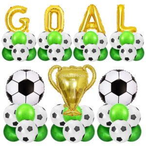 soccer balloons soccer party decorations goal trophy balloons for men’s boy’s soccer birthday party sports theme party football theme party supplies (style 01)