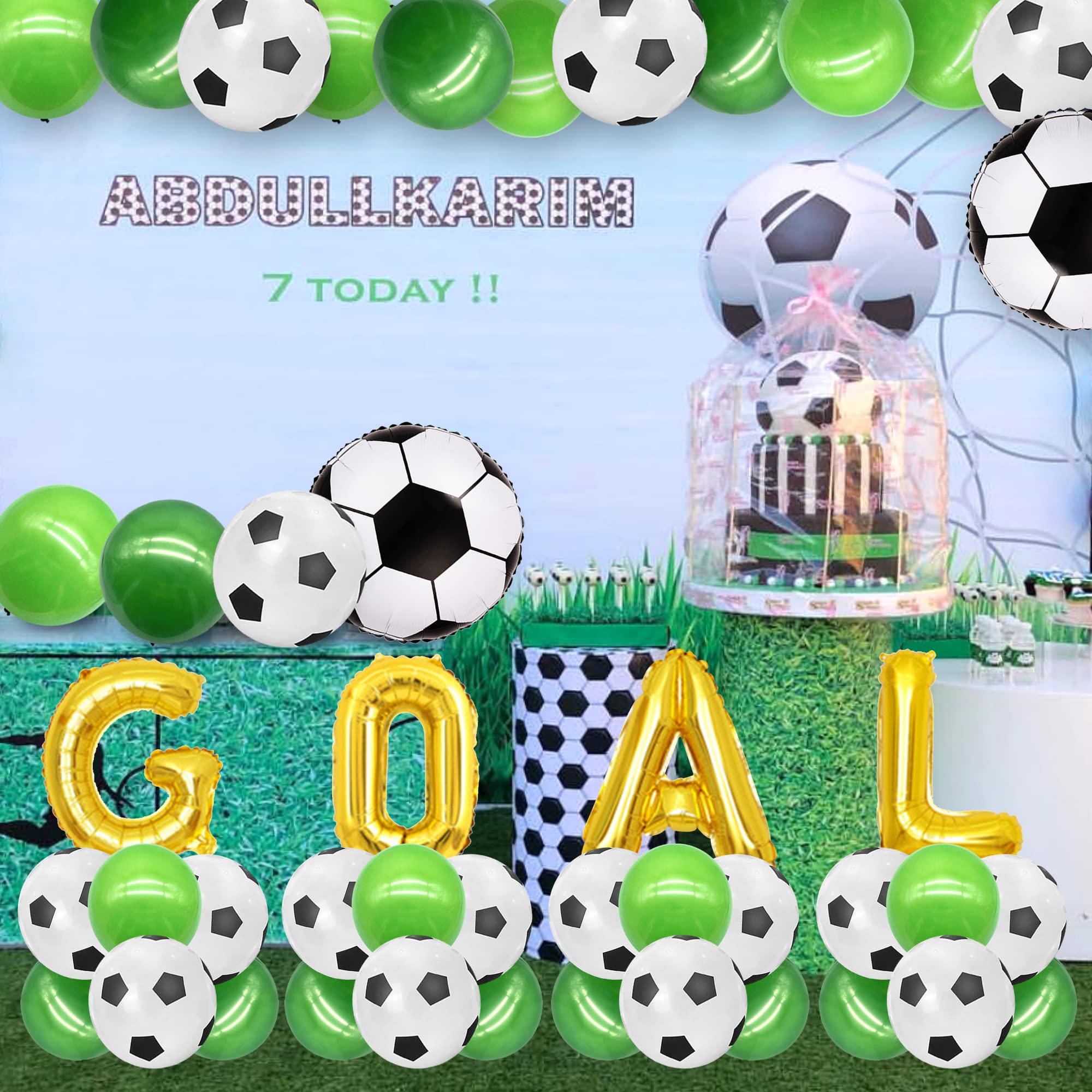 Soccer Balloons Soccer Party Decorations GOAL Trophy Balloons For Men’s Boy’s Soccer Birthday Party Sports Theme Party Football Theme Party Supplies (Style 01)