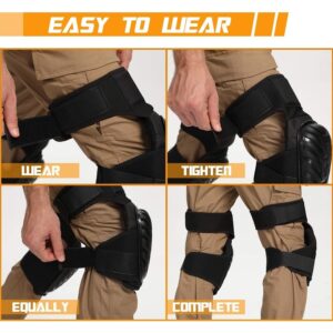 TIANSDL Knee Pads for Work with Heavy Duty Gel Cushion and Adjustable Non-Slip Velcro Straps Kneepads Perfect for Gardening, Flooring