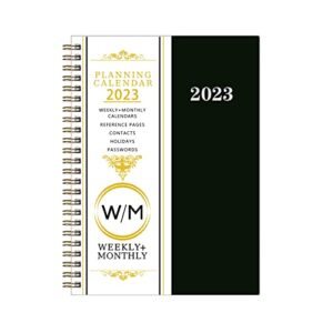 2023 diary a5 page planner 6.2” x 8.5” weekly monthly daily journal from jan.2023 to dec.2023 inner pocket, thick paper