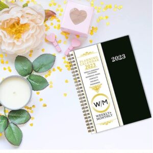 2023 Diary A5 Page Planner 6.2” X 8.5” Weekly Monthly Daily journal from JAN.2023 to DEC.2023 Inner Pocket, Thick Paper