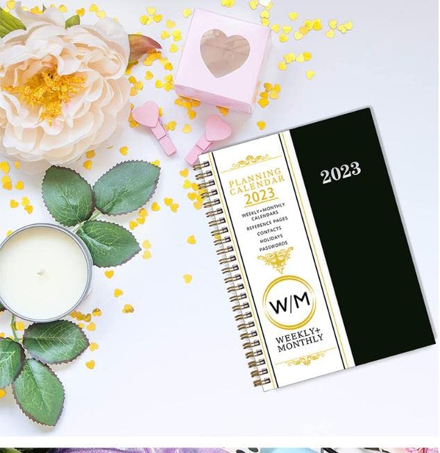 2023 Diary A5 Page Planner 6.2” X 8.5” Weekly Monthly Daily journal from JAN.2023 to DEC.2023 Inner Pocket, Thick Paper