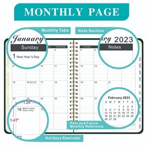 2023 Diary A5 Page Planner 6.2” X 8.5” Weekly Monthly Daily journal from JAN.2023 to DEC.2023 Inner Pocket, Thick Paper