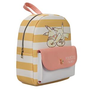 Bioworld Pokemon Sketched Pikachu with Removable Pokeball Coinpurse Women's Mini Backpack