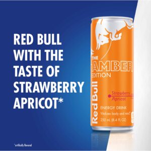 Red Bull Amber Edition Strawberry Apricot Energy Drink, 8.4 Fl Oz, 24 Cans (6 Packs of 4)