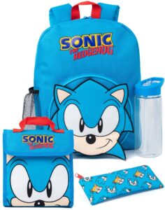 sonic the hedgehog boy's schoolbag set, blue, one size