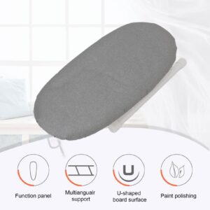 Small Ironing Board, Heat Resistant Mini Iron Board Portable Foldable Tabletop Ironing Board for Home Dorm Sewing Craft (Grey)