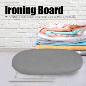 Small Ironing Board, Heat Resistant Mini Iron Board Portable Foldable Tabletop Ironing Board for Home Dorm Sewing Craft (Grey)