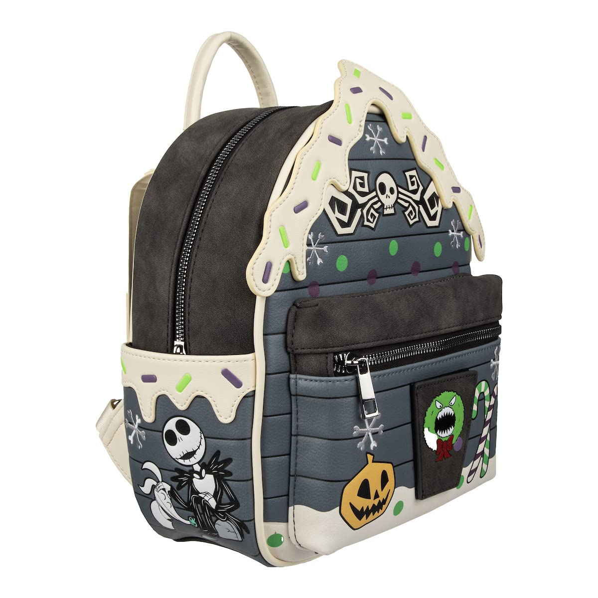 Bioworld Nightmare Before Christmas Frosted Town House Women's Mini Backpack