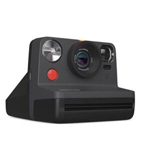Polaroid Now 2nd Generation I-Type Instant Camera + Film Bundle - Now Black Camera + 16 Color Photos (6248)- Black