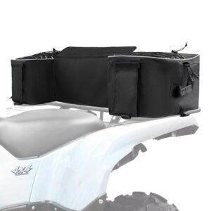 ruralty atv storage bag - 15.5 x 32.5in cargo 4 wheeler storage bag accessories atv back seat rack camping storage