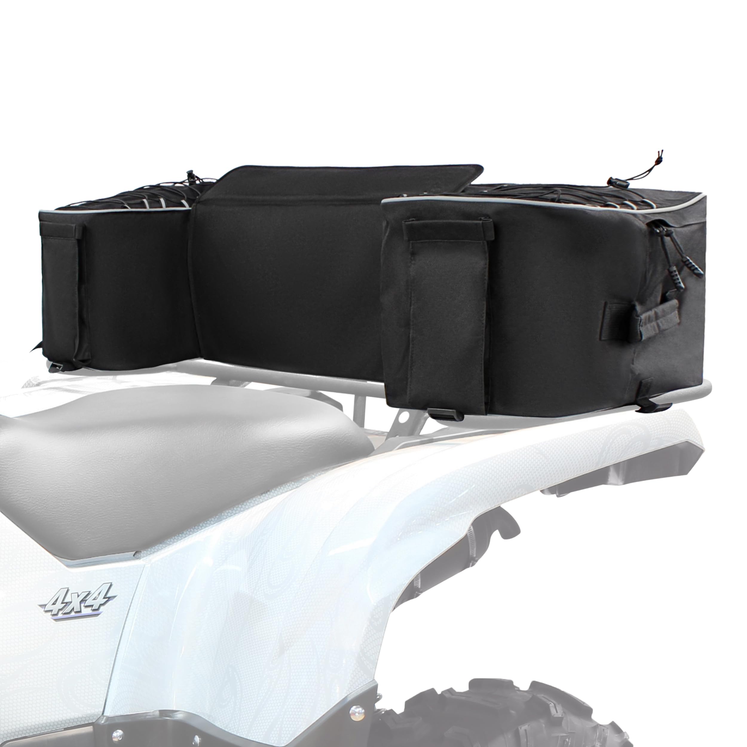 Ruralty ATV Storage Bag - 15.5 x 32.5in Cargo 4 Wheeler Storage Bag Accessories ATV Back Seat Rack Camping Storage