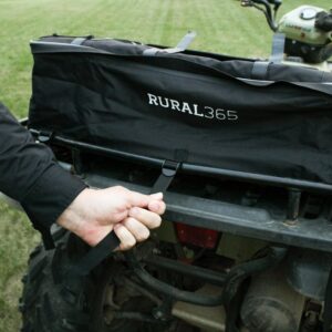 Ruralty ATV Storage Bag - 15.5 x 32.5in Cargo 4 Wheeler Storage Bag Accessories ATV Back Seat Rack Camping Storage