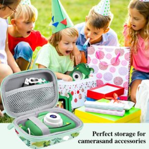 Leayjeen Kids Camera Case Compatible with Goopow/Mgaolo/HOOMOON/Hangrui Kids Camera Toys and Children Digital Video Camcorder Camera,Best Easter Birthday Festival Gift -Green Dinosaur(Case Only)