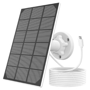 netvue usb solar panel for sentry plus dc 5v security camera (not work for birdfy), solar panel charger with 10 ft charging cable, ip65 waterproof, continuously charging, 360° adjustable mounting