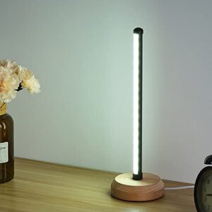 ANLAIBO Modern Led Wood Table Lamp, 3-Color Temperature Bedside Lamp,Bedroom Bedside Night Light, Dimmable Led Lighting, Creative Home Decor, Unique House warmging Gift