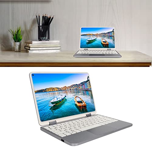 10.8 Inch 2 in 1 Laptop, Laptop 8+1TB Memory 360 Rotatable FHD Screen Efficient Portable with Touch Pen Keyboard for Office (8+1TB US Plug)