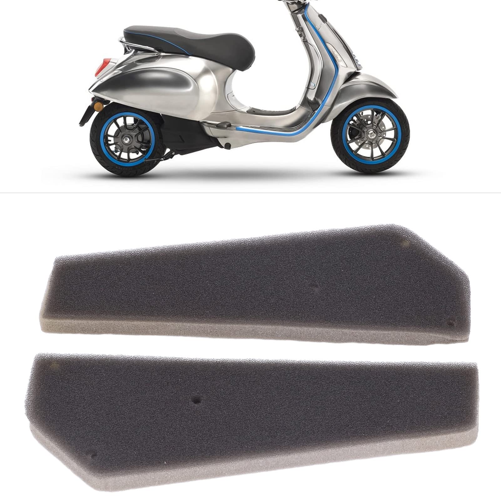 2pcs Air Box Foam Filter, Air Filter Cleaner Sponge for GY6 49cc 50cc 139QMB Scooters Moped Replacement for Taotao