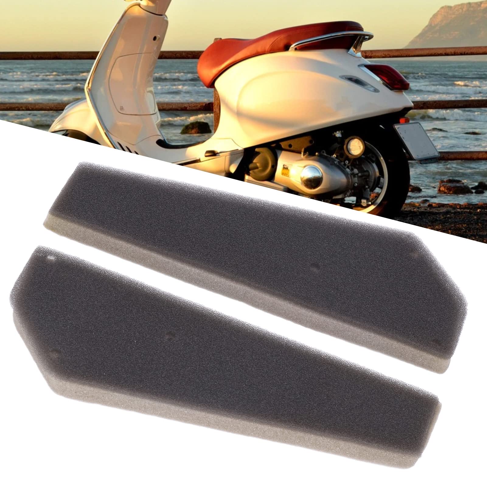 2pcs Air Box Foam Filter, Air Filter Cleaner Sponge for GY6 49cc 50cc 139QMB Scooters Moped Replacement for Taotao