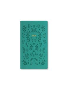 letts woodland medium pocket week to view 2024 diary - green