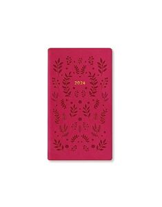 letts woodland medium pocket week to view 2024 diary - pink