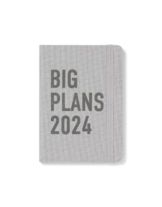 letts big plans a6 2024 day to page with appointments diary - stone