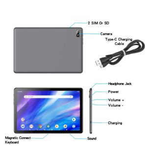 ZAOFEPU Android Tablet 12.0 WiFi HD Display New 2023 Version Andorid Tablets PC RAM 4+ROM 64GB, 5000mAh Large Capacity Battery (G15)