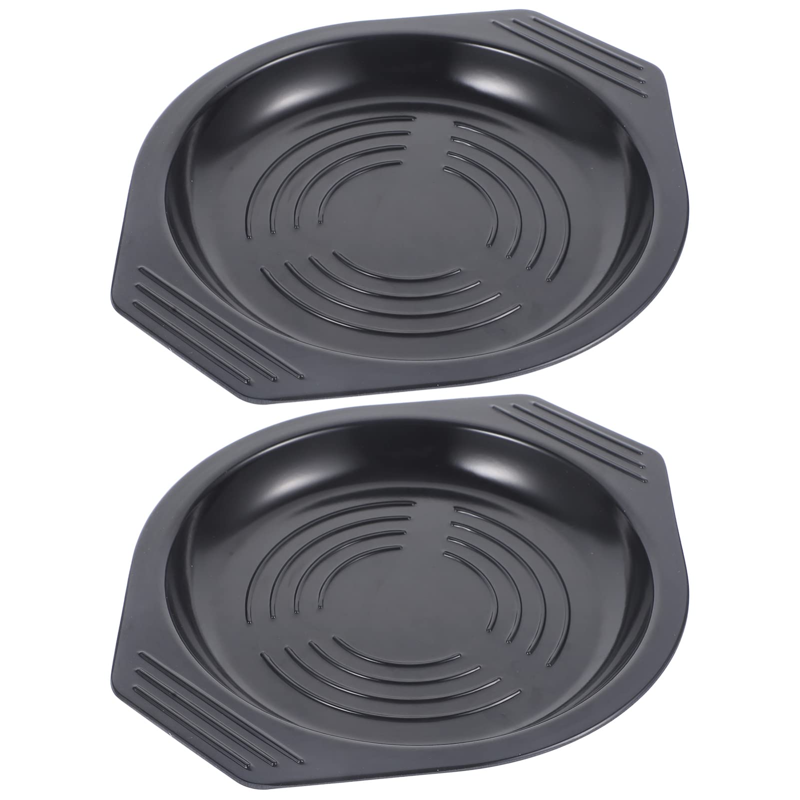 CALLARON Home Decor 2Pcs Underliner Trivet Hot Plates Pan Mat Korean Dolsot Bibimbap Bowl Trivet Holder Base Melamine Dinner Dish Serving Trays for Kitchen Restaurant 21.5X18X2.5CM Home Decoration