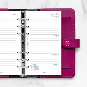 Filofax Personal week on two pages lined 2024 diary