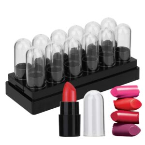12pcs mini lip gloss tube empty lip balm containers, plastic lipstick sample tube mini lip balm empty tube diy cosmetic tool