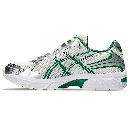 ASICS Gel-1130 Sneakers, Cream/Kale, White, Green, 5 US Women/4 US Men