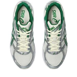 ASICS Gel-1130 Sneakers, Cream/Kale, White, Green, 5 US Women/4 US Men