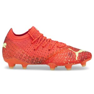 Puma Womens Future 1.4 Firm GroundArtificial Ground Soccer Cleats Cleated, Firm Ground, Turf - Orange - Size 8.5 M