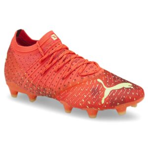 Puma Womens Future 1.4 Firm GroundArtificial Ground Soccer Cleats Cleated, Firm Ground, Turf - Orange - Size 8.5 M