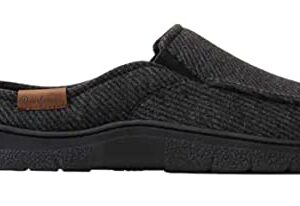 Dearfoams Men's Indoor/Outdoor Breathable Memory Foam Clog Slippers in Black 7-8 Small