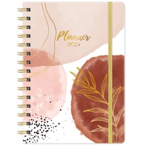2024 planner - weekly planner 2024 from january 2024 to december 2024, weekly monthly planner 2024, 6" x 8.3", 2024 monthly planner with inner pocket and 12 monthly tabs
