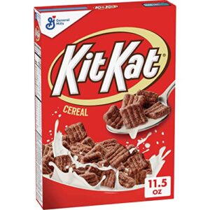 kit kat chocolatey cereal, breakfast cereal made with whole grain, 11.5 oz