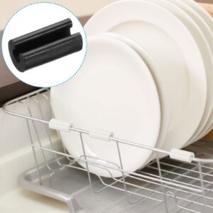 PATIKIL Kitchen Sink Rack Feet, 30 Pack 4.8mm ID x 9.5mm OD Plastic Sink Protective Replacement Feet Wire Bumpers Protector for Kitchen Sink Grid, Black