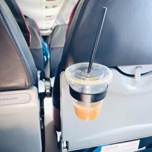 flyga airplane drink or phone holder travel accessory (black)