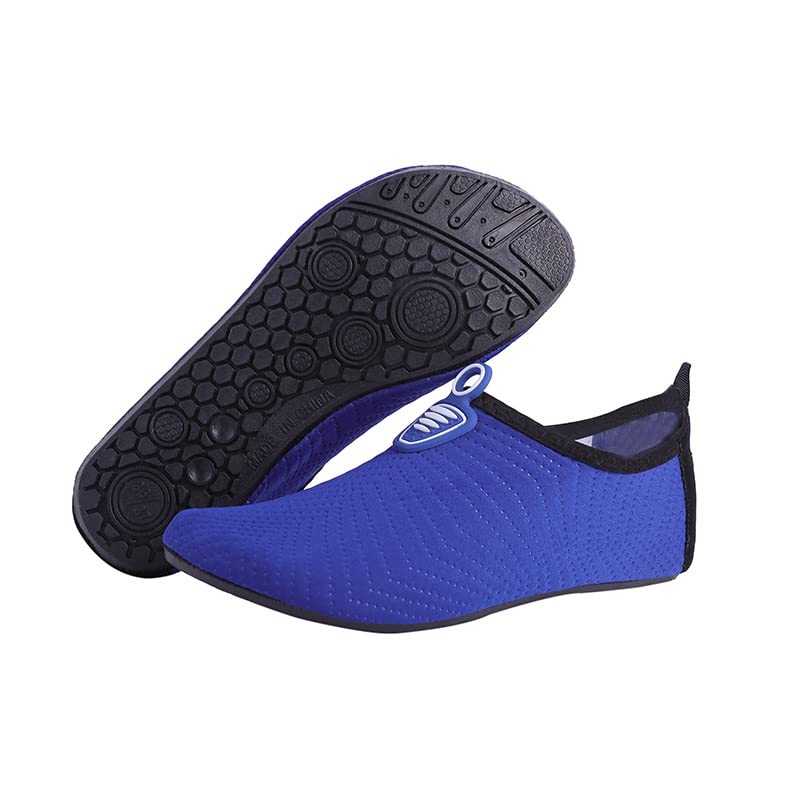 Women's Water Shoes Aqua Socks for Outdoor Beach Swim Surf Yoga Exercise Beach Swim Barefoot Sports Shoes（Royal Blue, 6.5-7.5