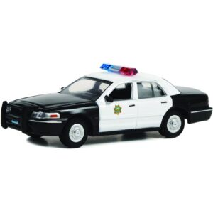 greenlight 44980-b hollywood series 38 - reno 911! - lieutenant jim dangle's 1998 crown victoria police interceptor - reno sheriff's department 1/64 scale diecast