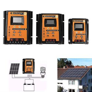 DIGISHUO MPPT Solar Charge Controller, 12V/24V 50A Solar Panel Battery Regulator Charge Controller Dual USB LCD Display Solar Power Battery Charger Controller