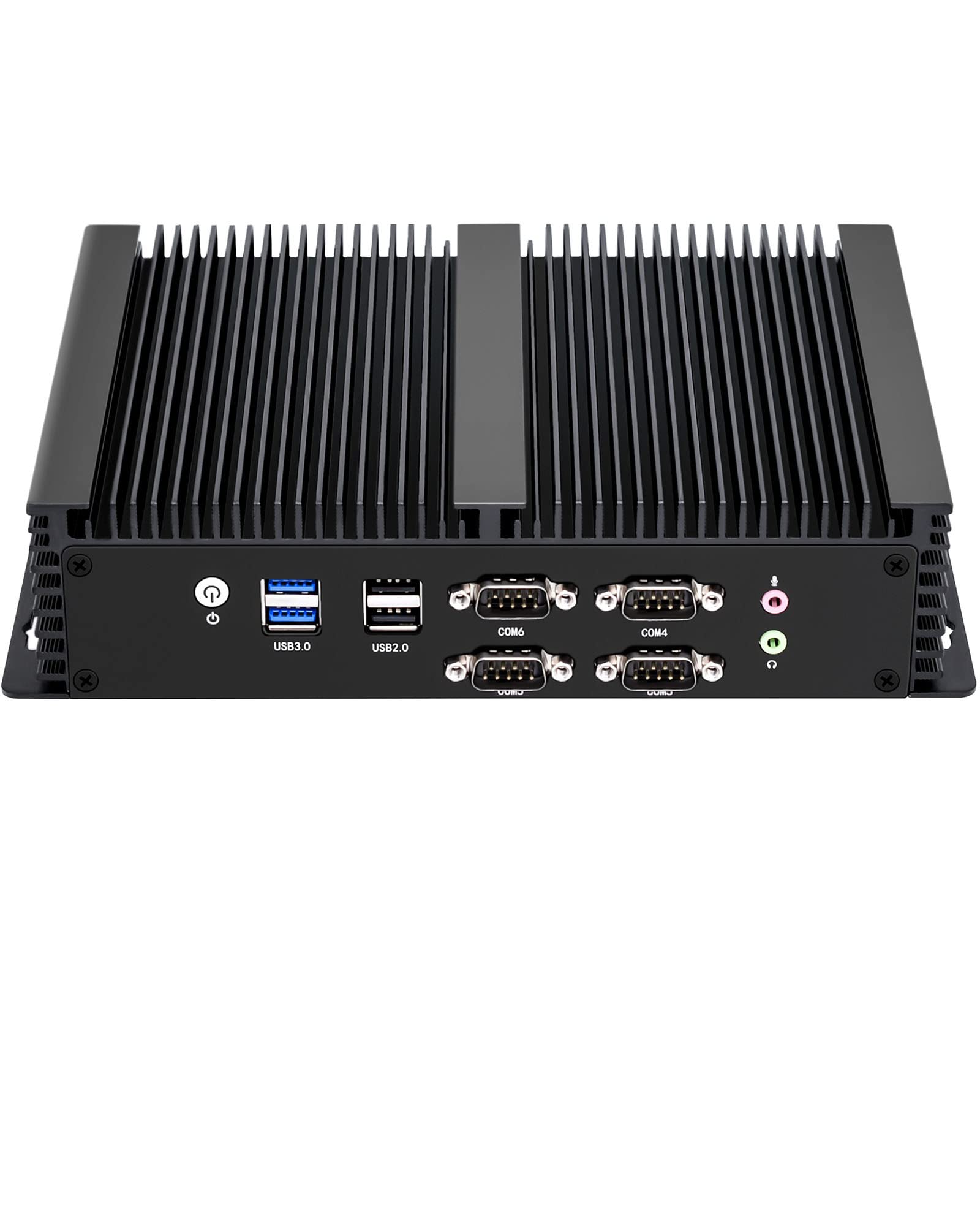 Fanless Mini PC Intel Core I7 Windows 10 Pro,16GB Ram 256GB SSD,6*COM Rs232,HDMI,VGA, 8*USB, 2.4G+5G Dual WiFi,Industrial Barebone Mini Desktop Computer